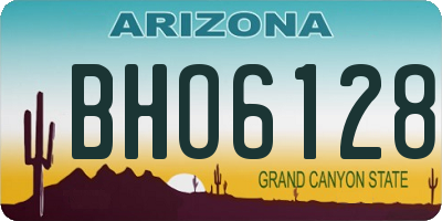 AZ license plate BHO6128