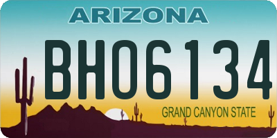 AZ license plate BHO6134