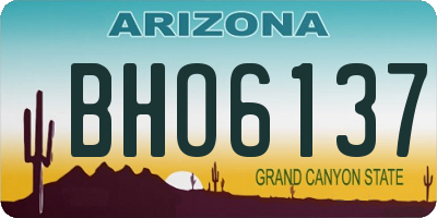 AZ license plate BHO6137