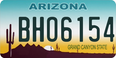 AZ license plate BHO6154