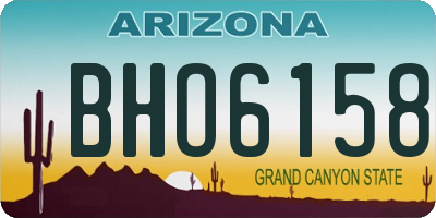 AZ license plate BHO6158