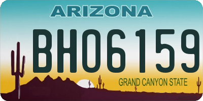 AZ license plate BHO6159