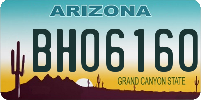 AZ license plate BHO6160