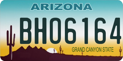 AZ license plate BHO6164