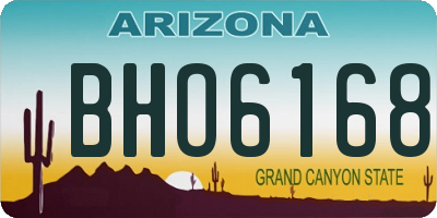 AZ license plate BHO6168