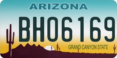 AZ license plate BHO6169