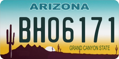 AZ license plate BHO6171