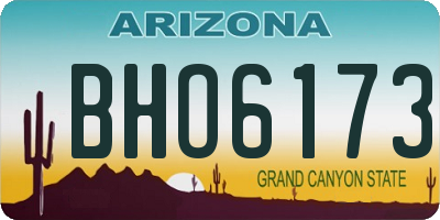 AZ license plate BHO6173