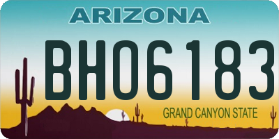 AZ license plate BHO6183
