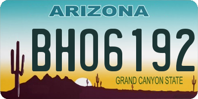 AZ license plate BHO6192