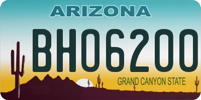AZ license plate BHO6200