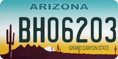 AZ license plate BHO6203