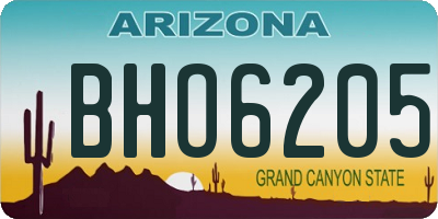 AZ license plate BHO6205