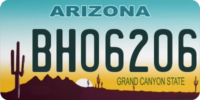 AZ license plate BHO6206