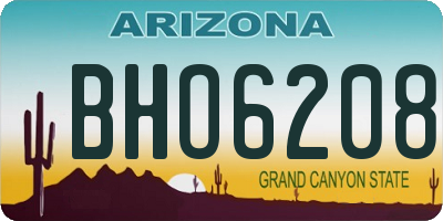 AZ license plate BHO6208