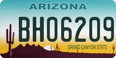 AZ license plate BHO6209