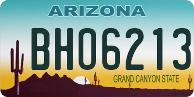 AZ license plate BHO6213