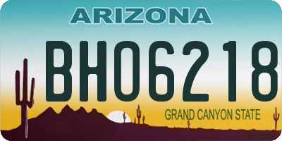 AZ license plate BHO6218