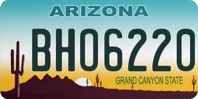 AZ license plate BHO6220