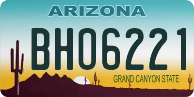 AZ license plate BHO6221