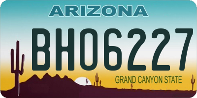 AZ license plate BHO6227