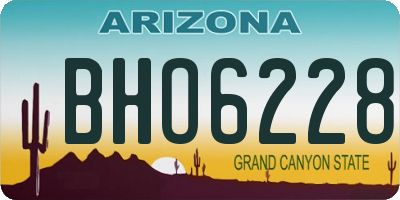 AZ license plate BHO6228