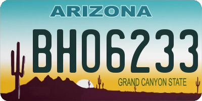 AZ license plate BHO6233