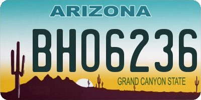 AZ license plate BHO6236