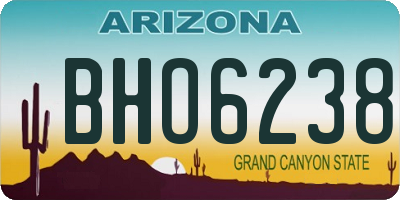 AZ license plate BHO6238