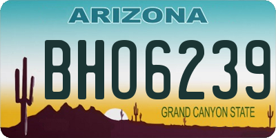 AZ license plate BHO6239