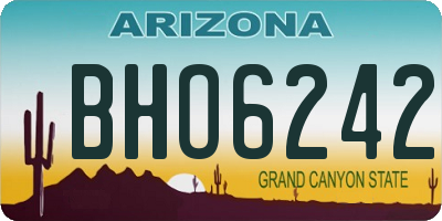 AZ license plate BHO6242