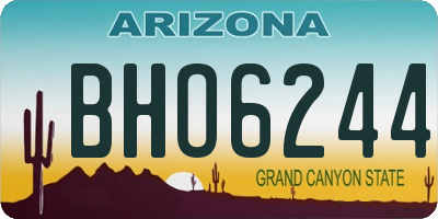 AZ license plate BHO6244