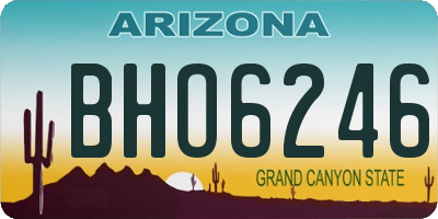 AZ license plate BHO6246