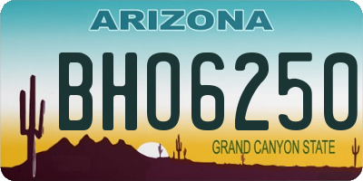 AZ license plate BHO6250