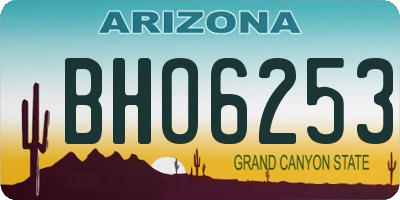 AZ license plate BHO6253