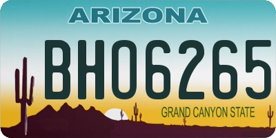 AZ license plate BHO6265