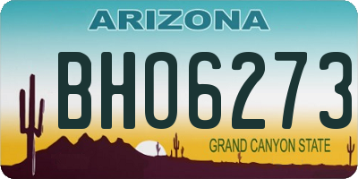 AZ license plate BHO6273