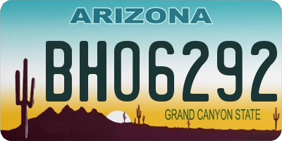 AZ license plate BHO6292