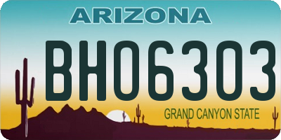 AZ license plate BHO6303