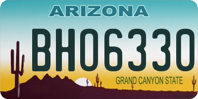 AZ license plate BHO6330