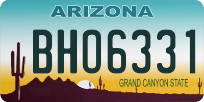 AZ license plate BHO6331