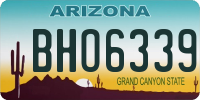 AZ license plate BHO6339