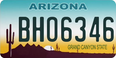 AZ license plate BHO6346