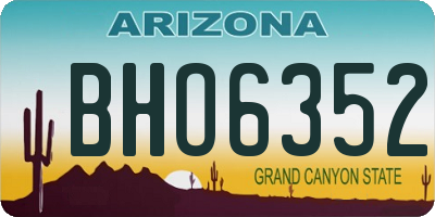 AZ license plate BHO6352