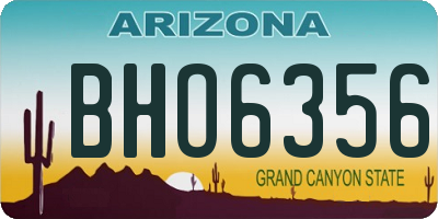 AZ license plate BHO6356