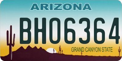 AZ license plate BHO6364