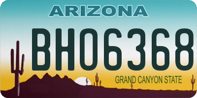 AZ license plate BHO6368