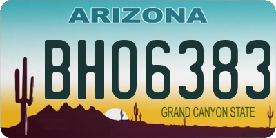 AZ license plate BHO6383
