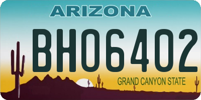 AZ license plate BHO6402