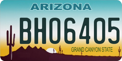AZ license plate BHO6405